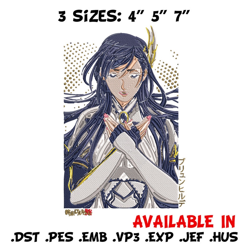 Brunhilde poster Embroidery Design, Ragnarok Embroidery, Embroidery File, Anime Embroidery, Anime shirt,Digital download.jpg