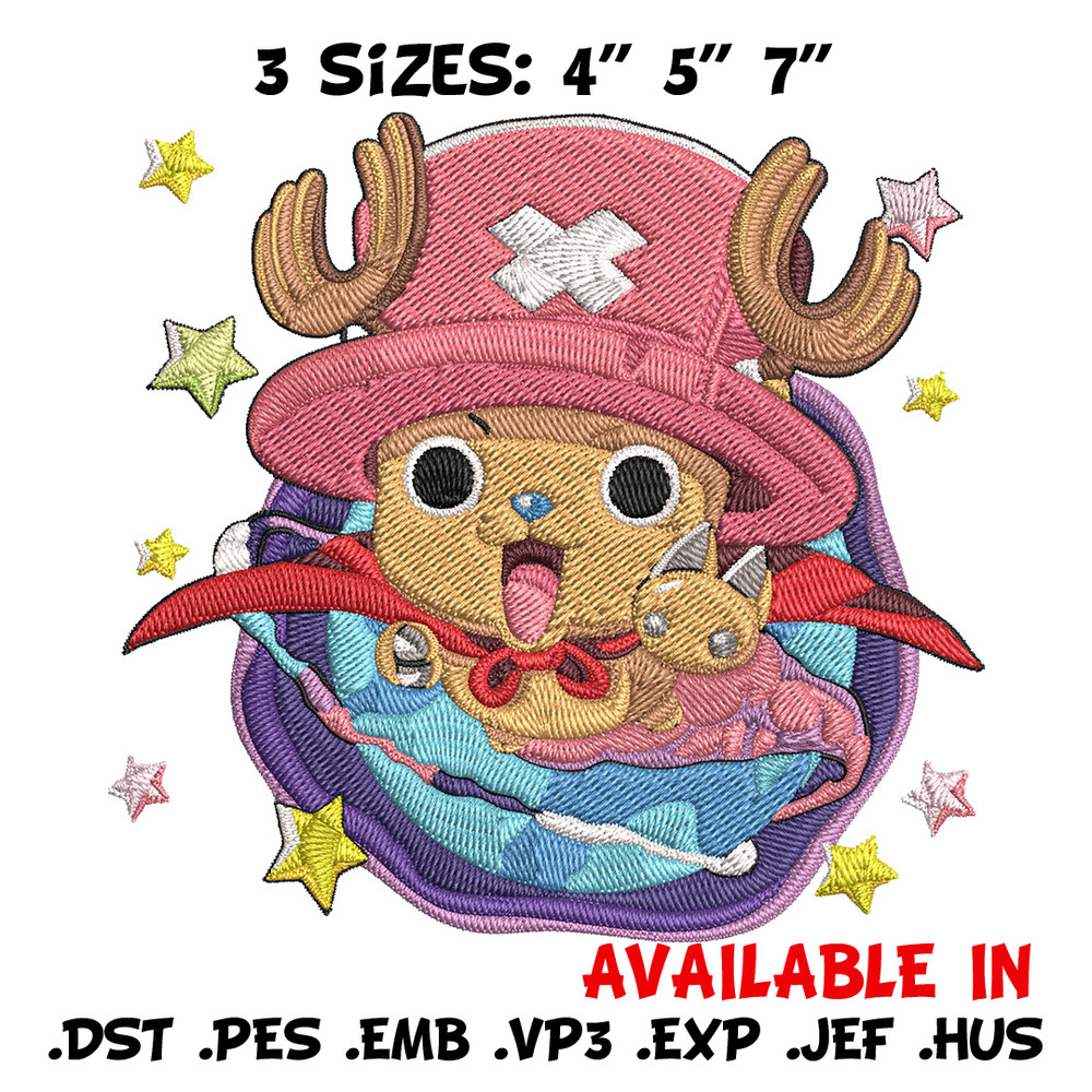 Chopper cute Embroidery Design,One piece Embroidery, Embroidery File, Anime Embroidery, Anime shirt, Digital download.jpg