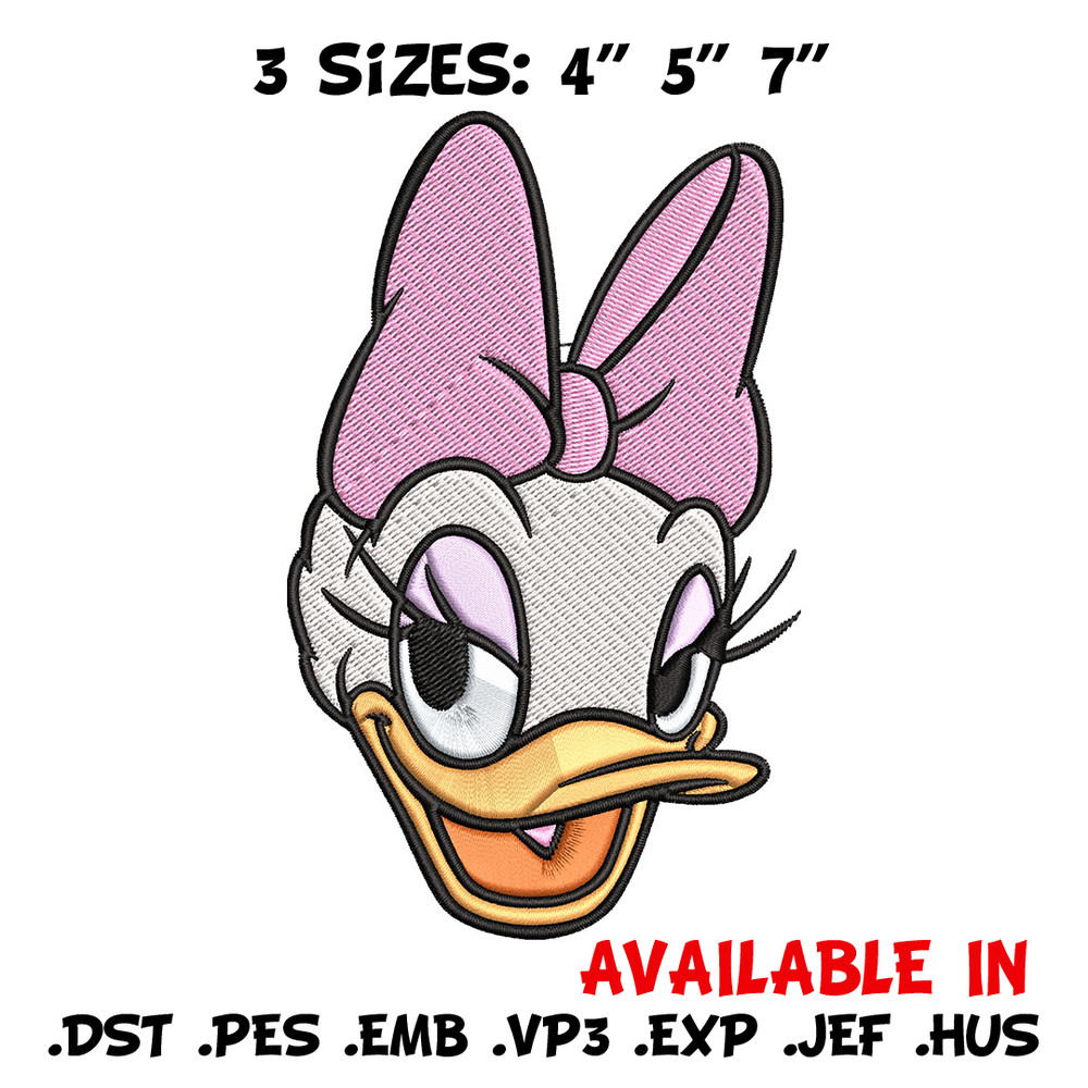 Daisy Duck Embroidery Design, Disney Embroidery, Embroidery design, cartoon shirt, Embroidery File, Digital download..jpg