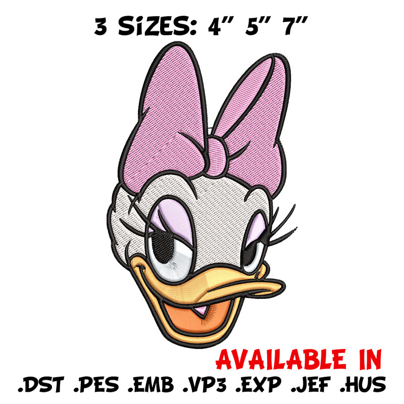 Daisy Duck Embroidery Design, Disney Embroidery, Embroidery design, cartoon shirt, Embroidery File, Digital download..jpg