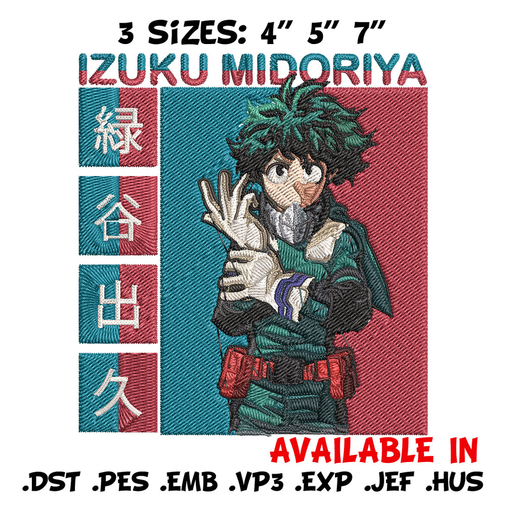 Deku Poster Embroidery Design, Mha Embroidery, Embroidery File, Anime Embroidery,Anime shirt, Digital download.jpg