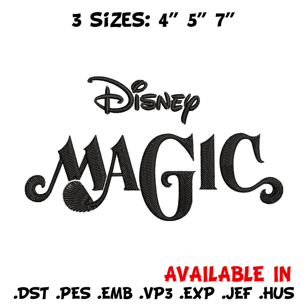 Disney Magic Embroidery Design, Disney logo Embroidery, Embroidery File, Embroidery design, Digital download..jpg