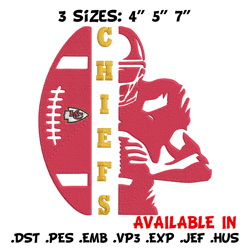 Football Player Kansas City Chiefs embroidery design, Kansas City Chiefs embroidery, NFL embroidery, sport embroidery.