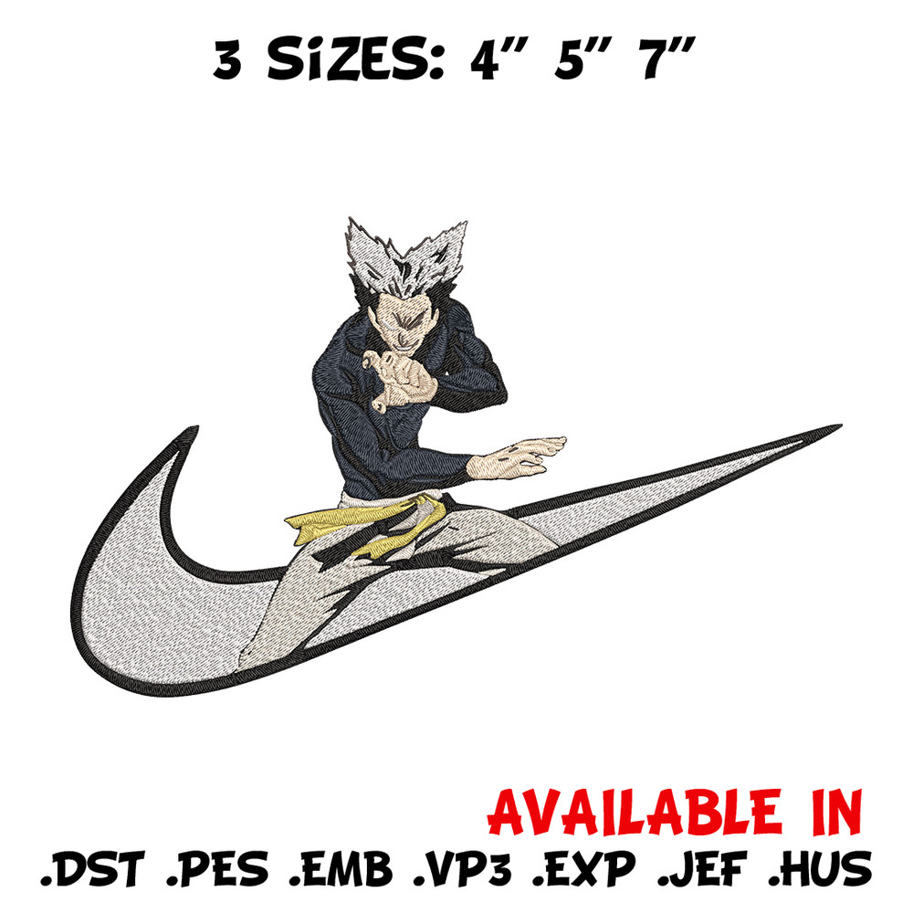 Garou x nike Embroidery Design, One punch man Embroidery, Embroidery File,Nike Embroidery, Anime shirt, Digital download.jpg
