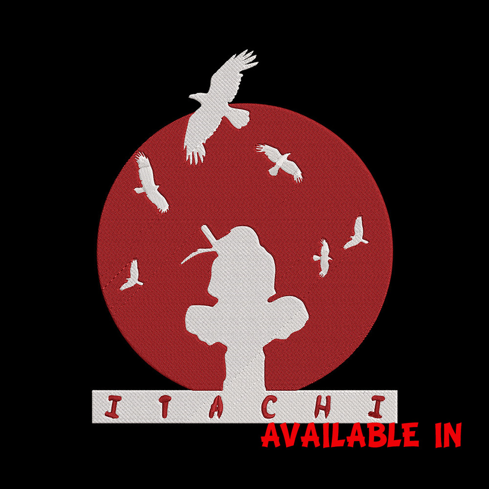 Itachi red moon Embroidery Design, Naruto Embroidery, Embroidery File, Anime Embroidery, Anime shirt, Digital download.jpg