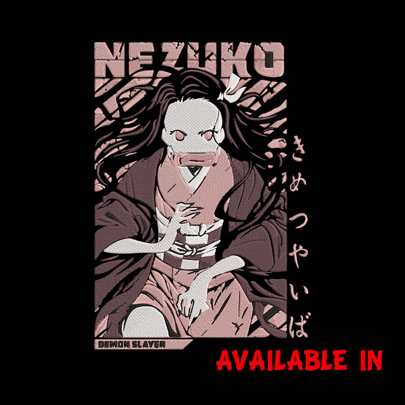 Nezuko poster Embroidery Design, Demon slayer Embroidery, Embroidery File, Anime Embroidery, Digital download..jpg