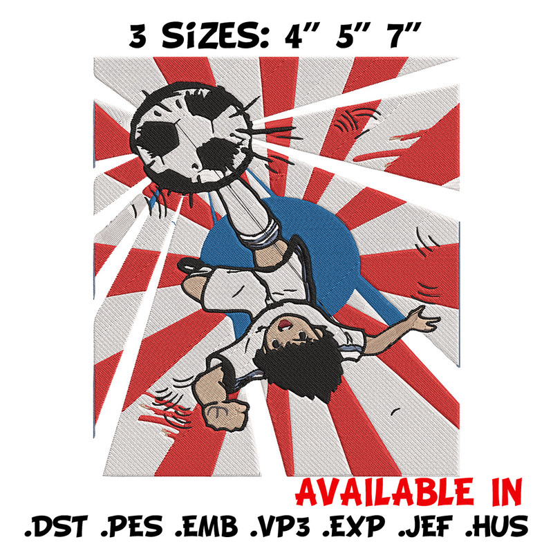 Ozora Tsubasa Embroidery Design, Tsubasa Embroidery, Embroidery File, Anime Embroidery, Anime shirt, Digital download.jpg