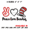 Peace Love Reading Embroidery Design, Embroidery File, logo Embroidery, logo shirt, Embroidery design, Digital download..jpg