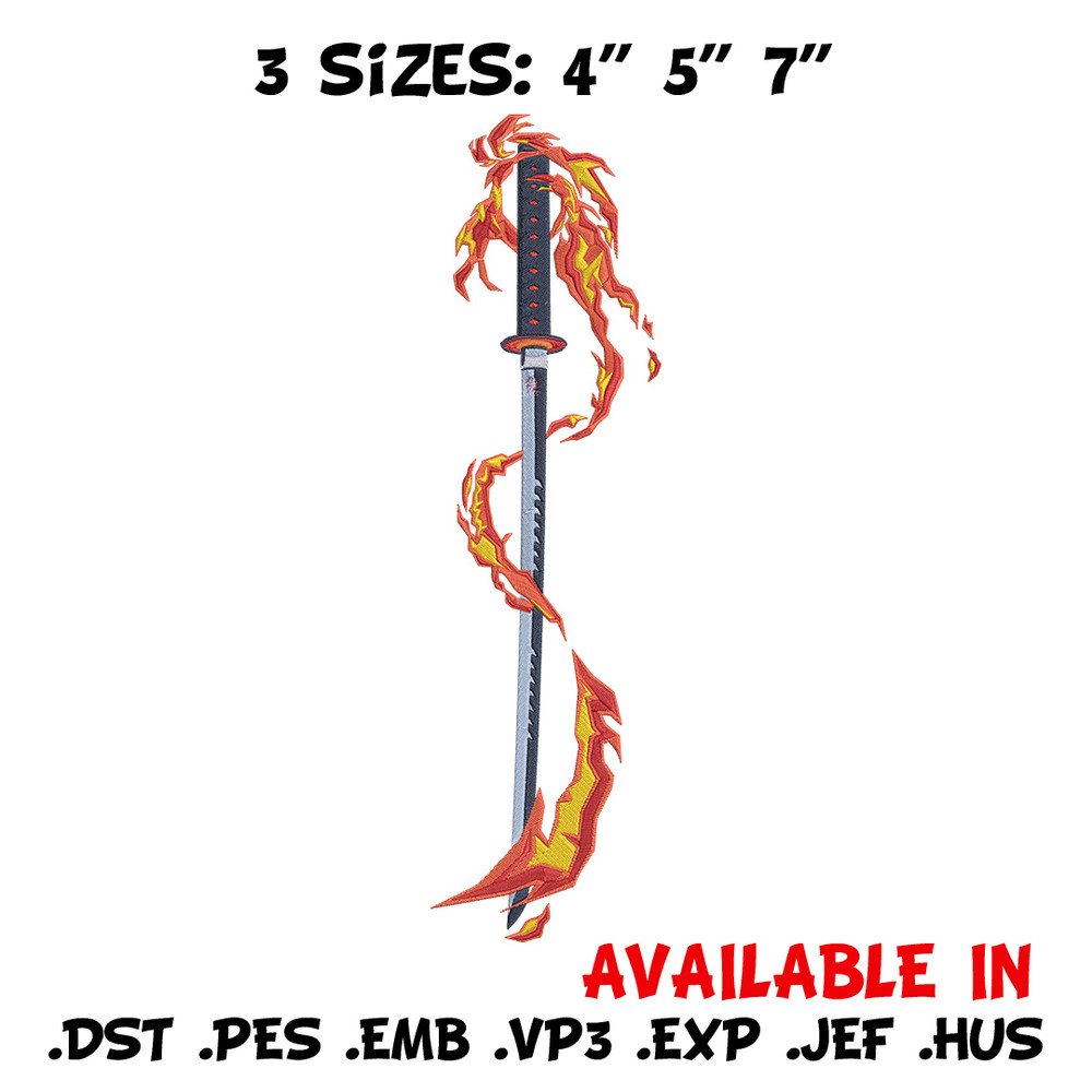 Rengoku sword Embroidery Design, Demon slayer Embroidery, Embroidery File, Anime Embroidery,Anime shirt,Digital download.jpg