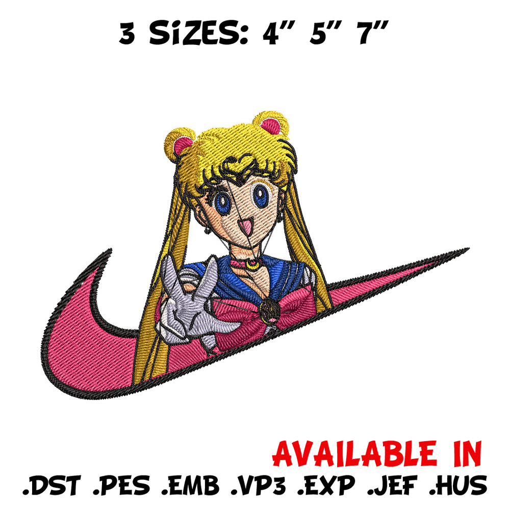 Sailor Moon Embroidery Design, Sailor Moon Embroidery,Embroidery File, Nike Embroidery, Anime shirt, Digital download.jpg