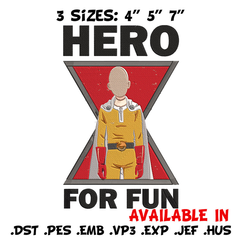Saitama hero Embroidery Design, One punch man Embroidery, Embroidery File,Anime Embroidery,Anime shirt,Digital download.jpg