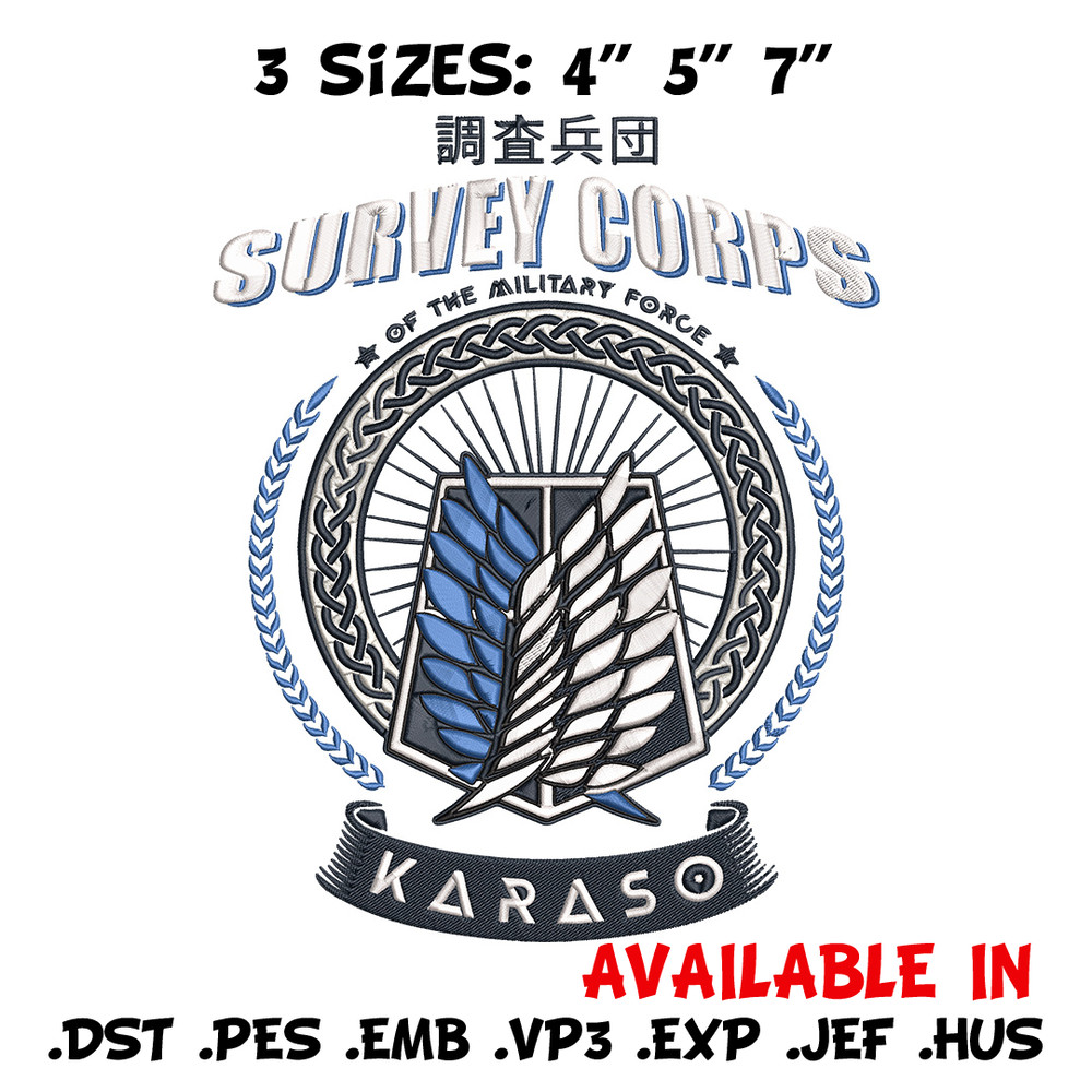 Scouting Legion Embroidery Design, Aot Embroidery, Embroidery File, Anime Embroidery, Anime shirt, Digital download.jpg