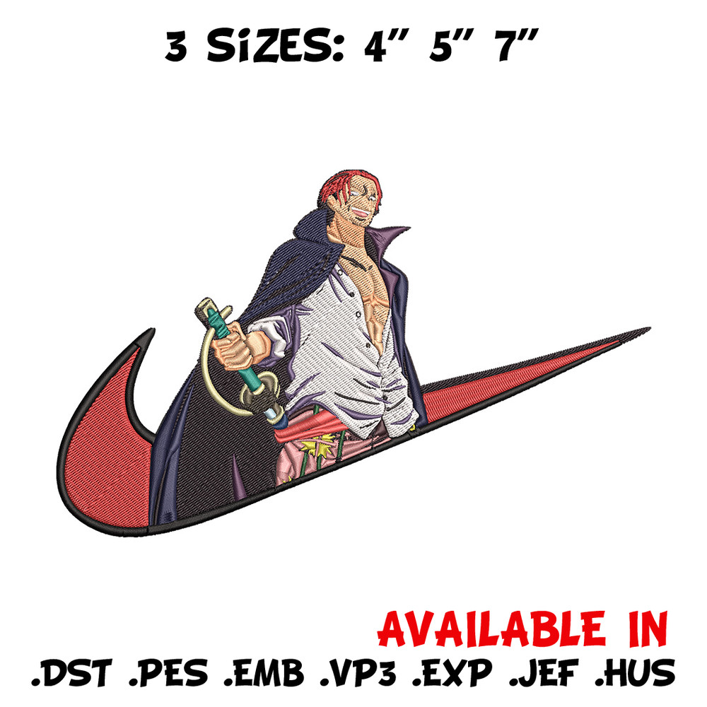 Shanks x nike Embroidery Design, One piece Embroidery, Embroidery File, Nike Embroidery, Anime shirt, Digital download.jpg