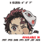 Tanjiro Peeker Embroidery Design, Demon slayer Embroidery, Embroidery File, Anime Embroidery, Digital download..jpg