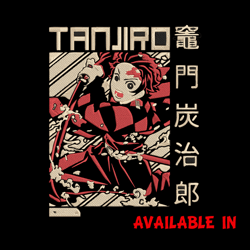 tanjiro poster embroidery design, demon slayer embroidery, embroidery file, anime embroidery, digital download.
