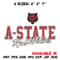 Arkansas State logo embroidery design, NCAA embroidery,Sport embroidery,Embroidery design,Logo sport embroidery.jpg