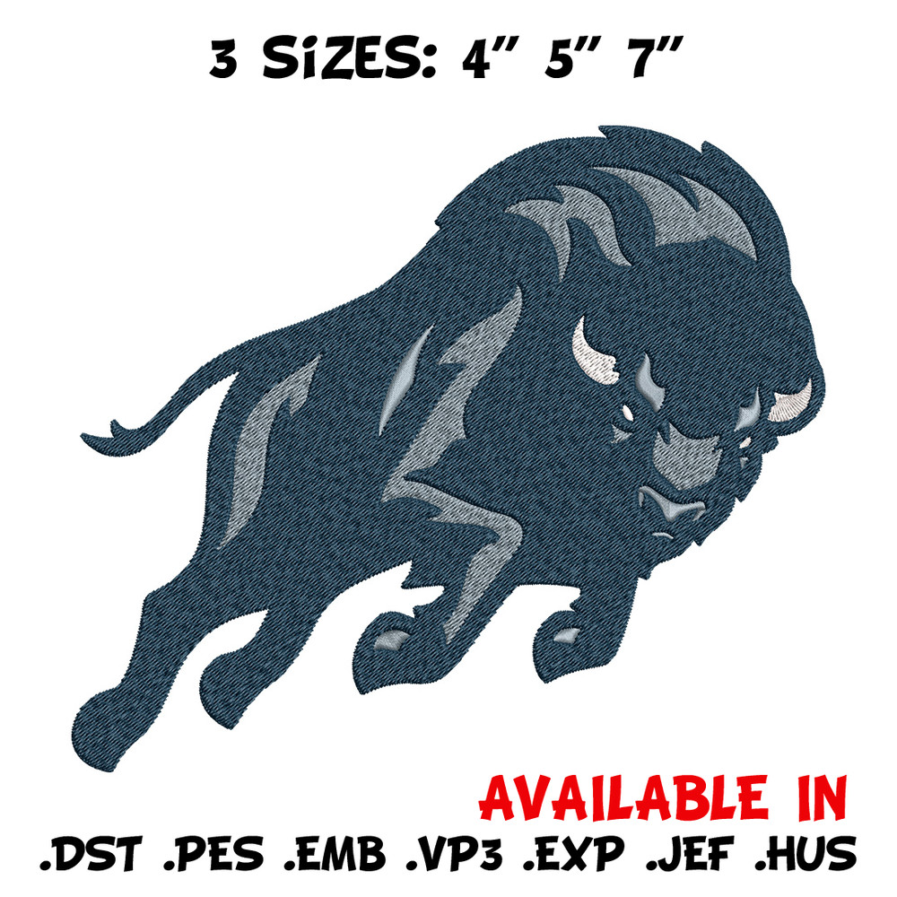 Bison Mascot embroidery design, College embroidery, Sport embroidery, logo sport embroidery, Embroidery design.jpg