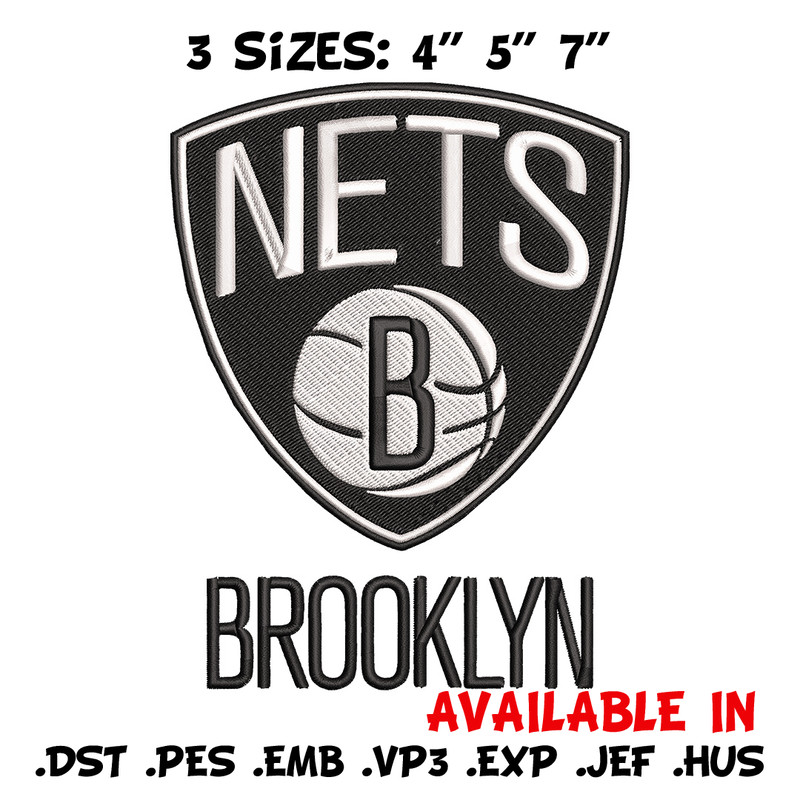 Brooklyn Nets logo embroidery design,NBA embroidery,Sport embroidery, Logo sport embroidery, Embroidery design..jpg
