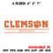 Clemson University logo embroidery design, NCAA embroidery, Sport embroidery,Embroidery design,Logo sport embroidery.jpg