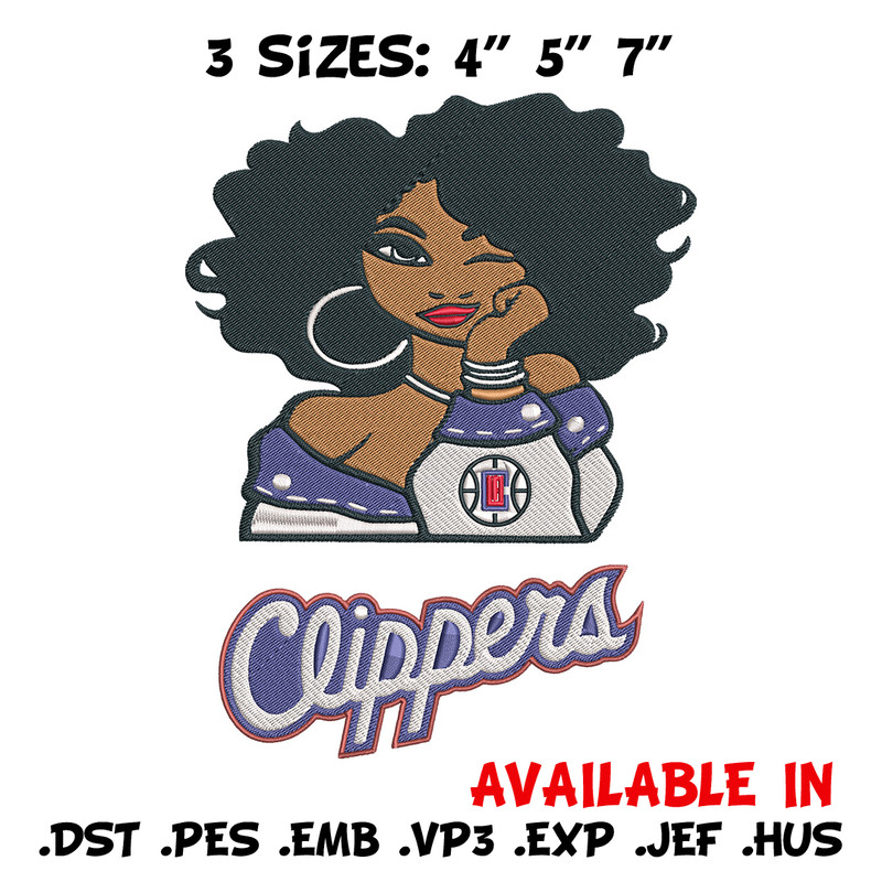 Clippers girl embroidery design, NBA embroidery,Sport embroidery,Embroidery design,Logo sport embroidery.jpg