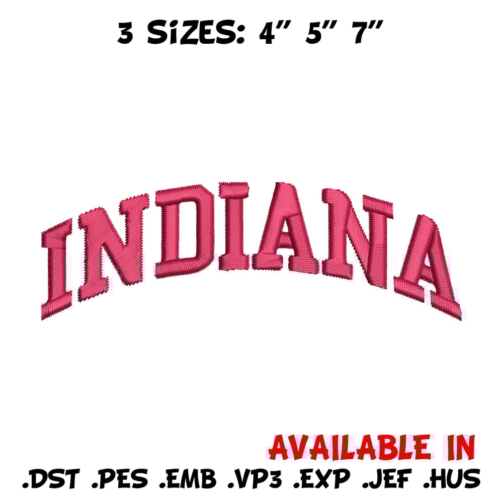 Indiana University logo embroidery design, NCAA embroidery, Embroidery design,Logo sport embroidery,Sport embroidery.jpg