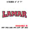Lamar University logo embroidery design, NCAA embroidery, Embroidery design,Logo sport embroidery,Sport embroidery.jpg