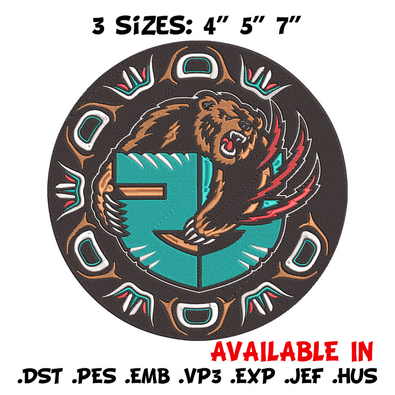 Memphis Grizzlies design embroidery design, NBA embroidery,Sport embroidery,Embroidery design, Logo sport embroidery.jpg