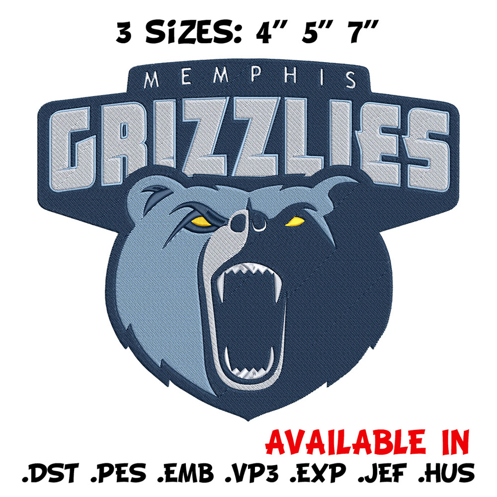 Memphis Grizzlies logo embroidery design, NBA embroidery, Sport embroidery,Embroidery design,Logo sport embroidery.jpg