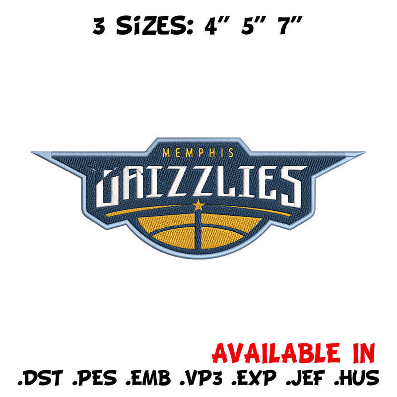Memphis Grizzlies logo embroidery design, NBA embroidery,Sport embroidery, Embroidery design,Logo sport embroidery.jpg