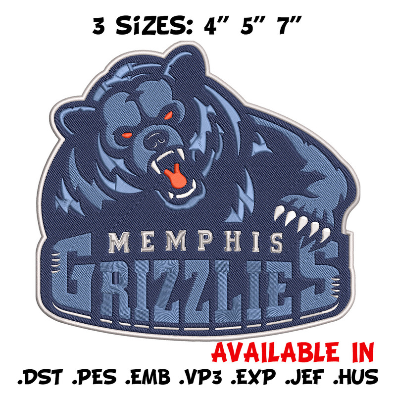 Memphis Grizzlies logo embroidery design,NBA embroidery, Sport embroidery,Embroidery design, Logo sport embroidery.jpg