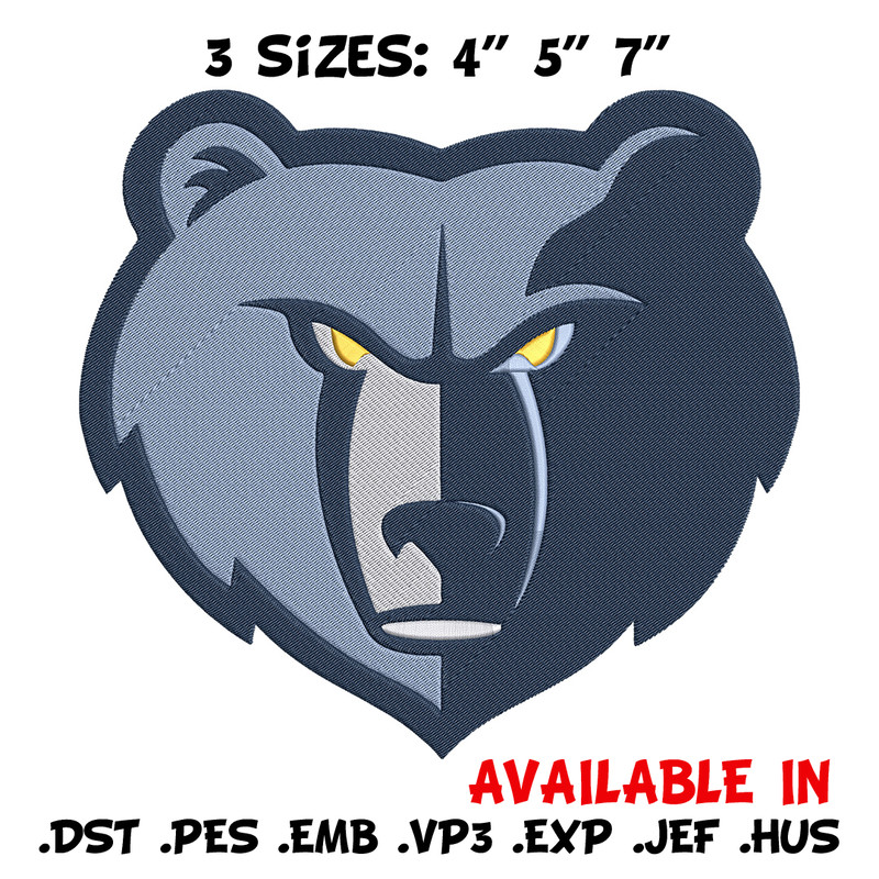 Memphis Grizzlies mascot embroidery design, NBA embroidery, Sport embroidery,Embroidery design, Logo sport embroidery.jpg