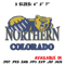 Northern Colorado logo embroidery design, College embroidery,Sport embroidery, logo sport embroidery, Embroidery design.jpg