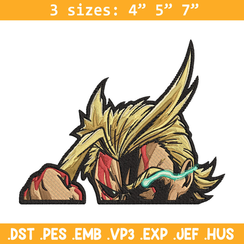 All Might Embroidery Design, Mha Embroidery, Embroidery File, Anime Embroidery, Anime shirt, Digital download.jpg