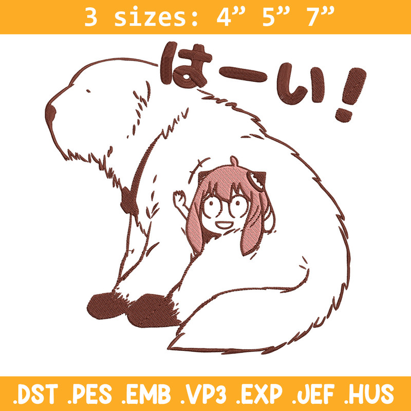 Anya and bond Embroidery Design, Spy x family Embroidery, Embroidery File, Anime Embroidery, Digital download.jpg