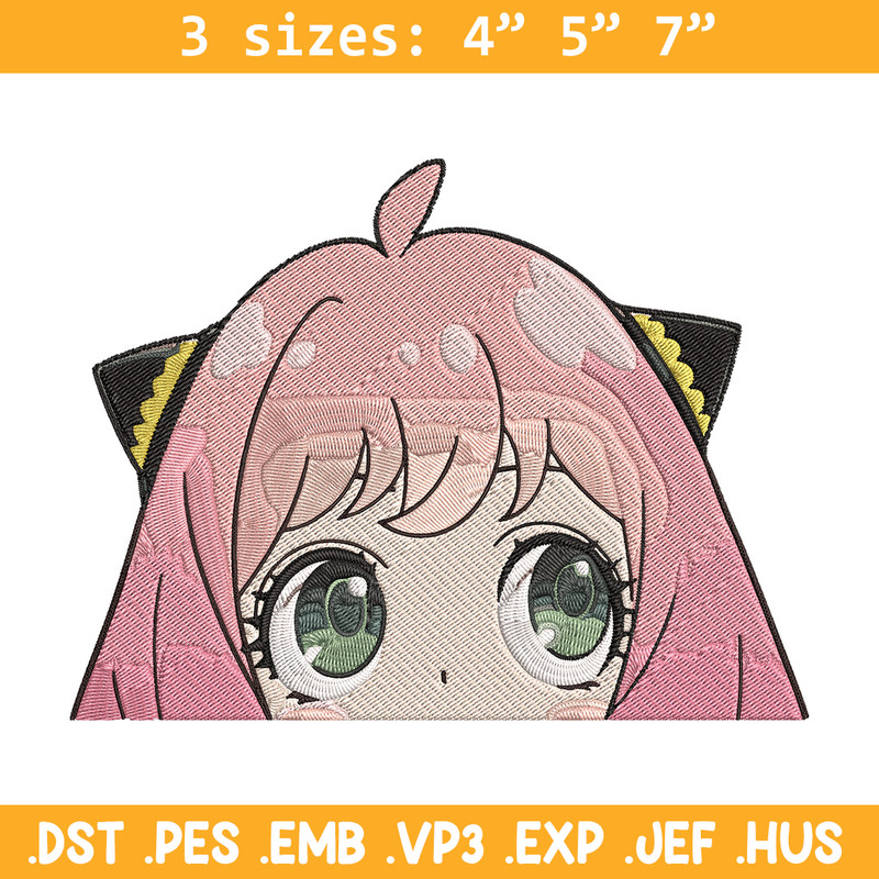 Anya Peek Embroidery Design, Spy x family Embroidery, Embroidery File, Anime Embroidery, Anime shirt, Digital download..jpg