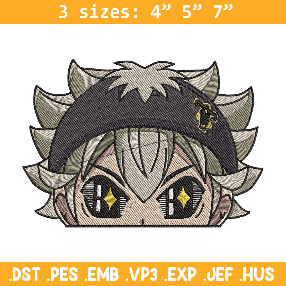 Asta Peeker Embroidery Design, Black clover Embroidery, Embroidery File, Anime Embroidery, Anime shirt,Digital download..jpg