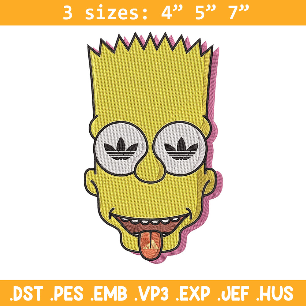 Bart x adidas Embroidery Design, Simpson Embroidery, Embroidery File, Adidas Embroidery, Anime shirt, Digital download.jpg