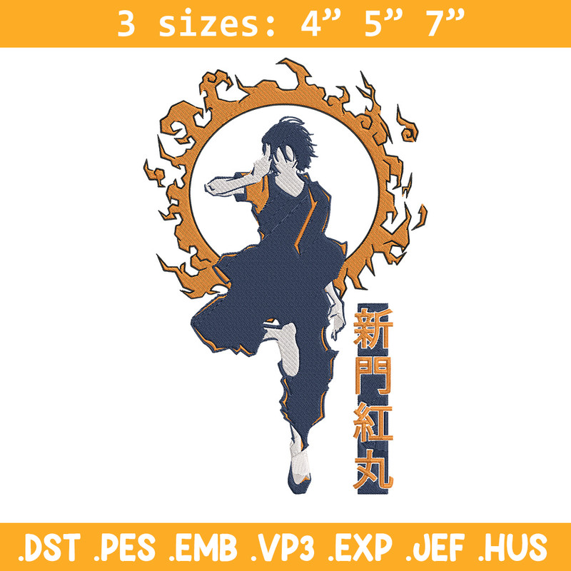 Benimaru Embroidery Design, Enen no Shouboutai Embroidery,Embroidery File,Anime Embroidery,Anime shirt,Digital download.jpg