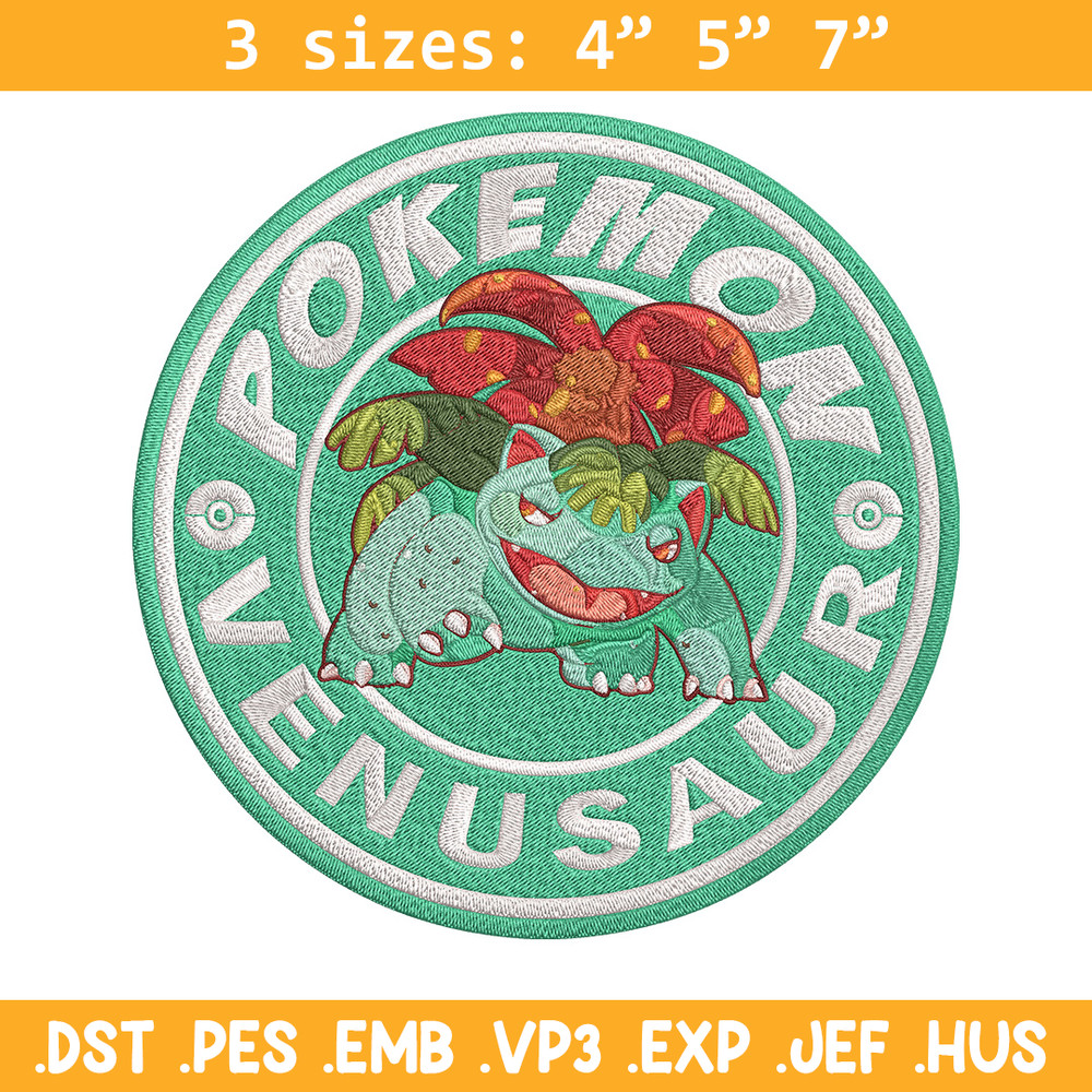 Bulbasaur poster Embroidery Design, Pokemon Embroidery, Embroidery File, Anime Embroidery, Anime shirt, Digital download.jpg