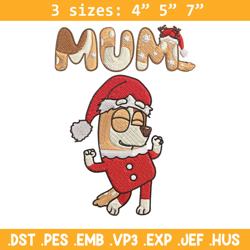 Chilli mom Embroidery Design, Bluey Embroidery, Embroidery File, Chrismas Embroidery, Anime shirt, Digital download.jpg