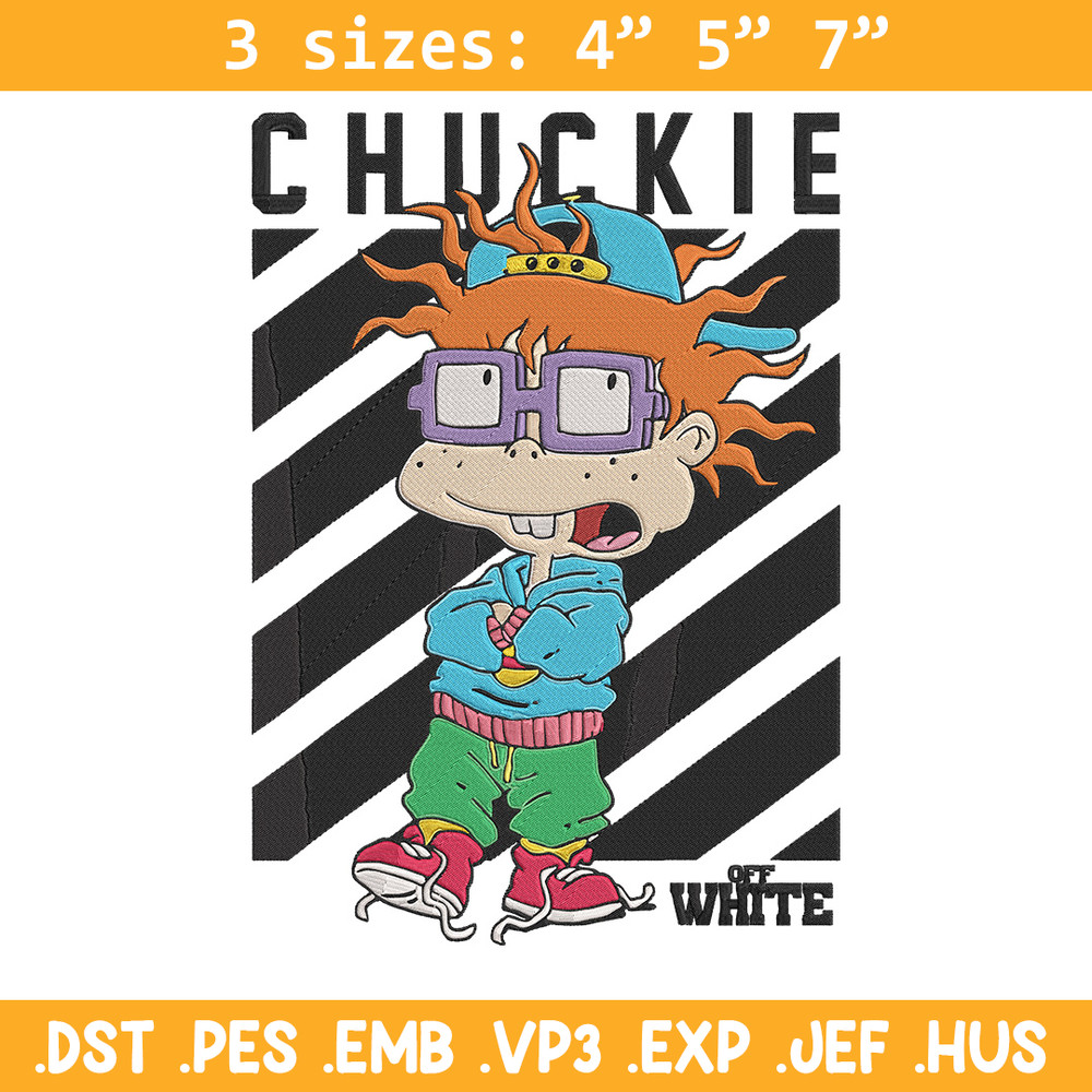 Chuckie Finster Embroidery Design, Rugrats Embroidery, Embroidery File, Anime Embroidery, Anime shirt,Digital download..jpg