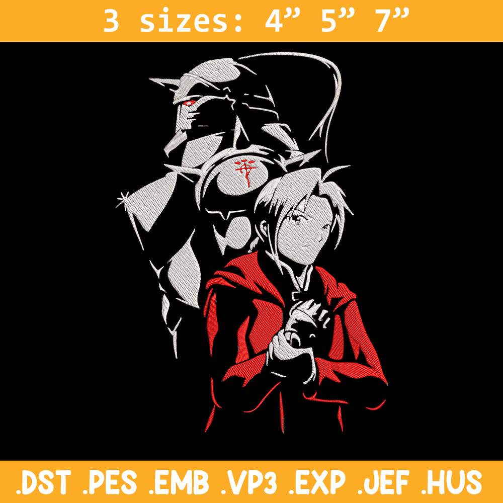 Edward Elric Embroidery Design, Fullmetal Embroidery,Embroidery File,Anime Embroidery, Anime shirt, Digital download..jpg