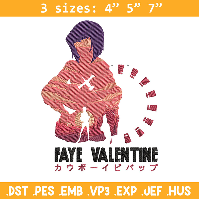 Faye Valentine Embroidery Design, Cowboy bebop Embroidery, Embroidery File,Anime Embroidery,Anime shirt,Digital download.jpg