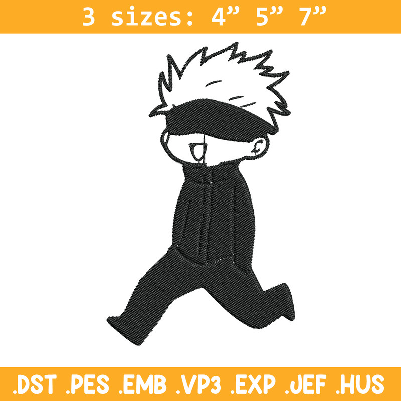 Gojo cute Embroidery Design, Jujutsu Embroidery, Embroidery File, Anime Embroidery, Anime shirt, Digital download.jpg