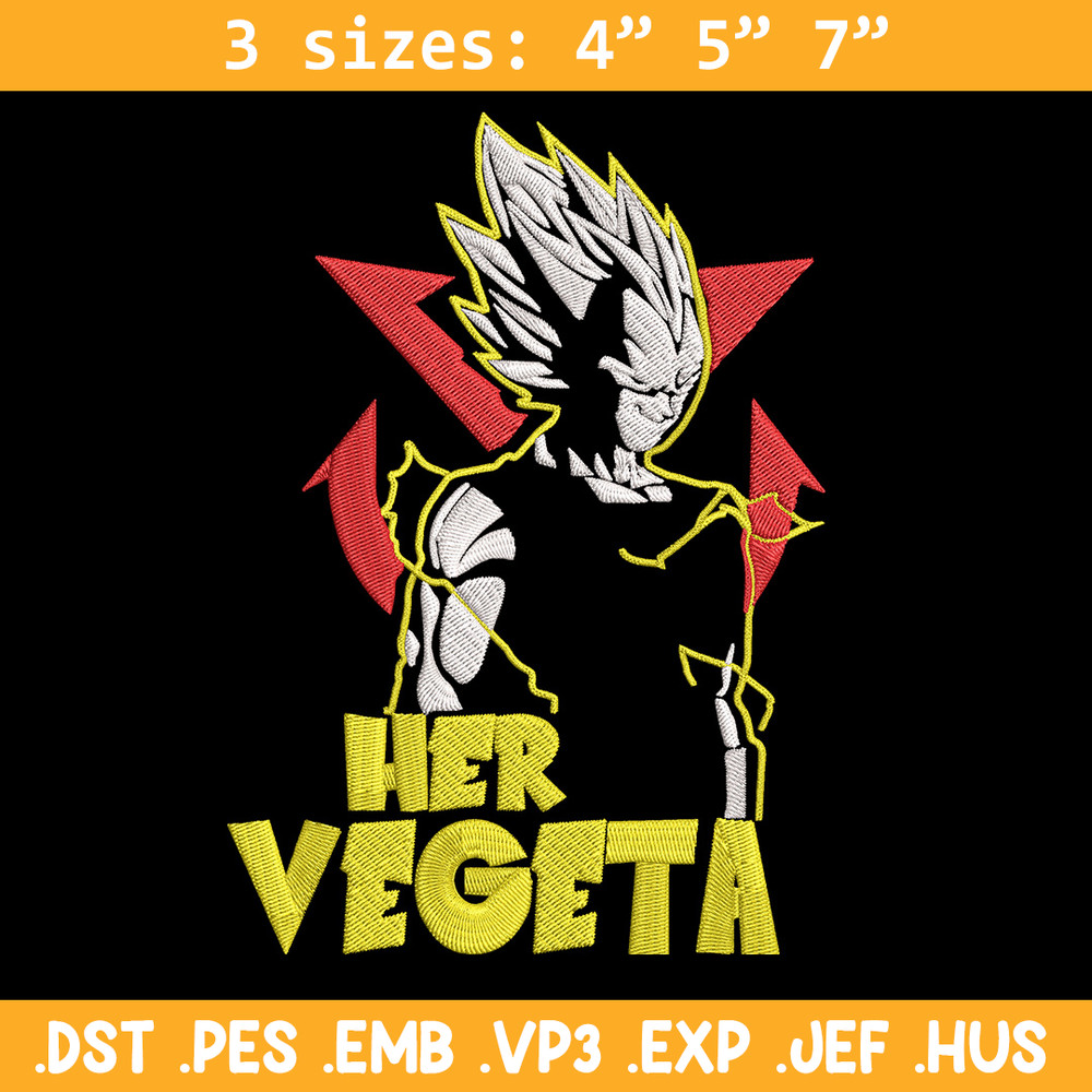 Her Vegeta Embroidery Design, Dragonball Embroidery, Embroidery File, Anime Embroidery, Anime shirt, Digital download..jpg