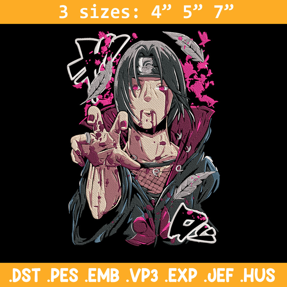 Itachi poster Embroidery Design,Naruto Embroidery, Embroidery File, Anime Embroidery,Anime shirt, Digital download..jpg