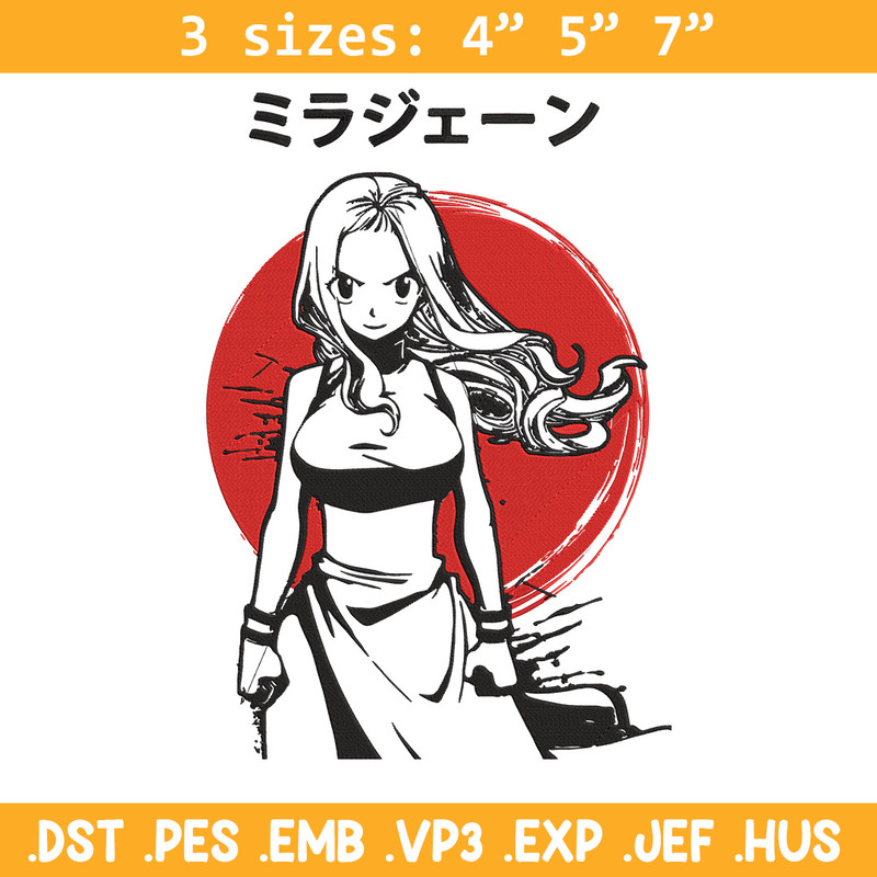Mirajane Embroidery Design, Fairy Tail Embroidery, Embroidery File, Anime Embroidery, Anime shirt, Digital download.jpg