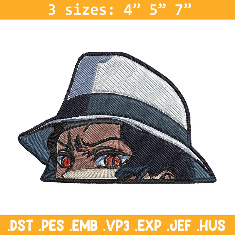 Muzan Peeker Embroidery Design, Demon slayer Embroidery, Embroidery File, Anime Embroidery, Digital download.jpg