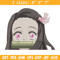 Nezuko Peeker Embroidery Design, Demon slayer Embroidery, Embroidery File, Anime Embroidery, Digital download.jpg