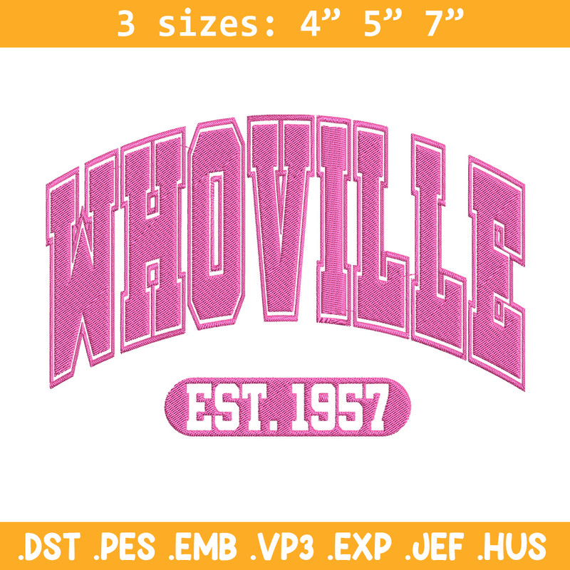 Pink Whoville Embroidery Design, Est 1957 Embroidery,Embroidery File, Anime Embroidery, Anime shirt, Digital download.jpg